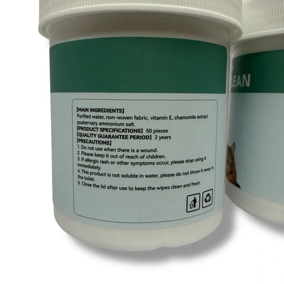 2x Ear Cleaner Finger Wipes 50 Count Dog & Cat Grooming Kit Itch Relief -100 Pcs - Picture 5 of 9